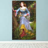 J.W. WATERHOUSE - OPHELIA - 1910 - Pre-Raphaelite Canvas Afdruk (Insitu (Houten vloer))