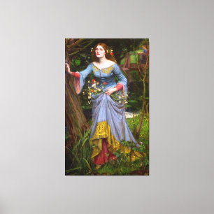 J.W. WATERHOUSE - OPHELIA - 1910 - Pre-Raphaelite Canvas Afdruk