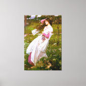 J. W. WATERHOUSE - WINDENDE BLOEMEN (WINDGEVOERD) CANVAS AFDRUK (Voorkant)