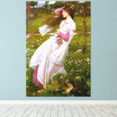 J. W. WATERHOUSE - WINDENDE BLOEMEN (WINDGEVOERD) CANVAS AFDRUK (Insitu (Houten vloer))