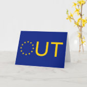 JA AAN BREXIT, het UK "UIT" van het logo van de Kaart (Gele Bloem)