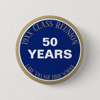 JA! Aangepaste 50e-klassenreüleknop Ronde Button 5,7 Cm