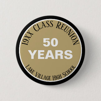 JA! Aangepaste 50e-klassenreüleknop Ronde Button 5,7 Cm