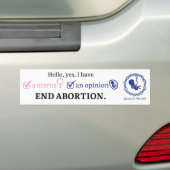 Ja Baarmoeder Ja Advies Bumpersticker (Op auto)