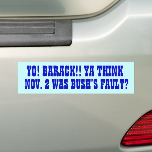 JA! BARACK! BUMPERSTICKER (Op auto)
