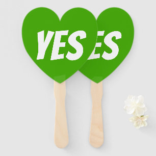 Ja, beide zijden groene quizgame-bordborden handwaaier