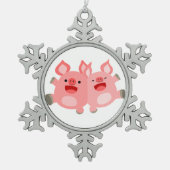 JA! Cartoon varkens Ornament (Voorkant)