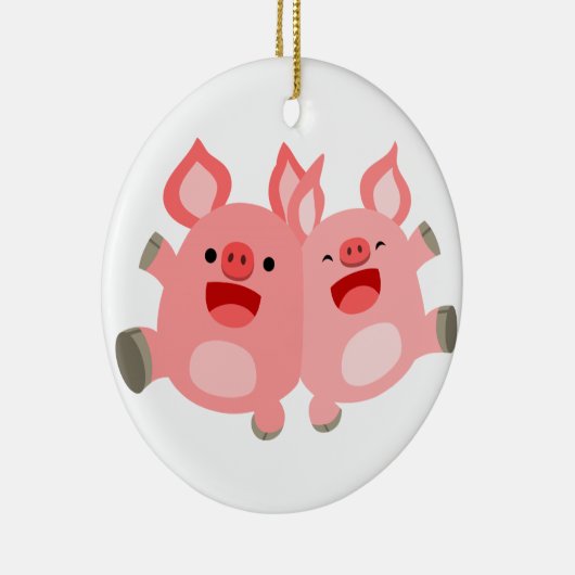 JA! Cartoon Varkens Ornament (Rechts)