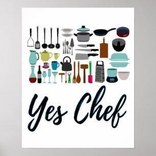 Ja Chef Keuken Art Poster