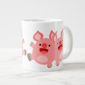 JA! Cute Cartoon Pigs Jumbo Mok (Voorkant rechts)