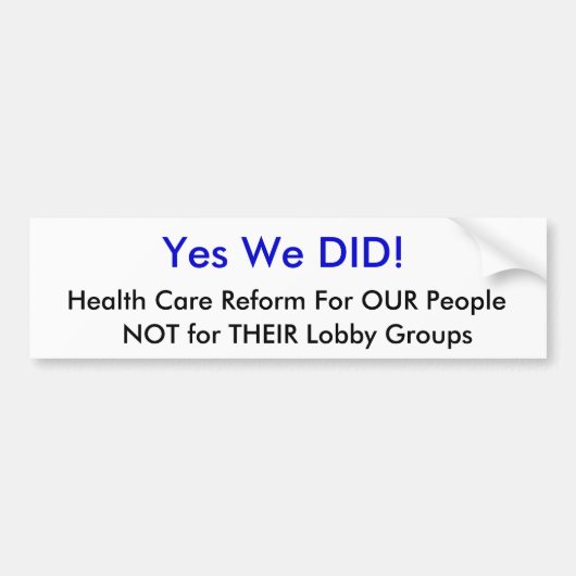 Ja, dat hebben we gedaan... bumpersticker (Voorkant)