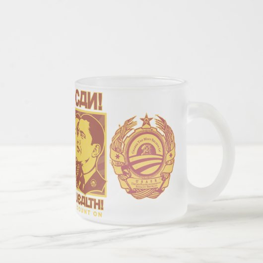 Ja dat kan hij. Comrade Obama Spoof Matglas Koffiemok (Rechts)