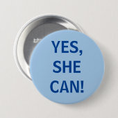 Ja, dat kan ze ronde button 7,6 cm (Voorkant /achterkant)