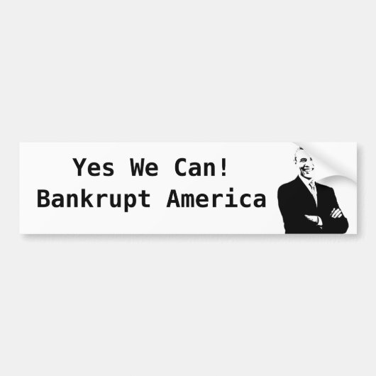Ja, dat kunnen we. Failrupt America Bumpersticker (Voorkant)