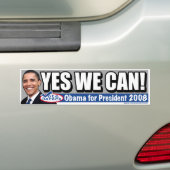 Ja, dat kunnen we. Obama Bumpersticker  (Op auto)