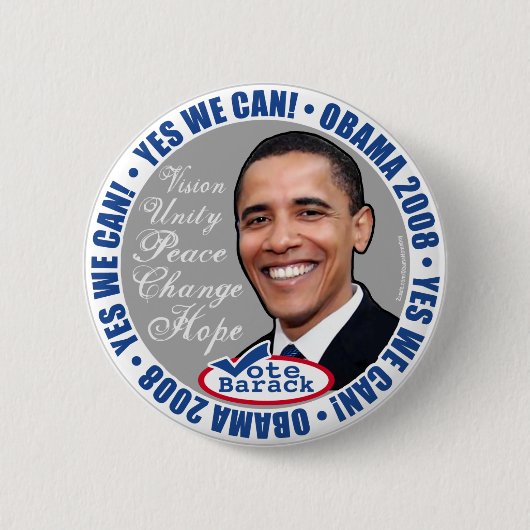Ja, dat kunnen we. Obama Button  (Voorkant)