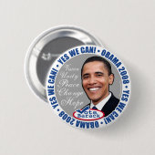 Ja, dat kunnen we. Obama Button  (Voorkant /achterkant)