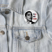 Ja, dat kunnen we - Obama politieke Button (In situ)