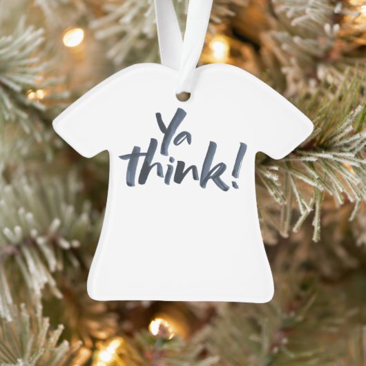 Ja, denk. kerstversiering met T-shirt. Ornament (Boom)
