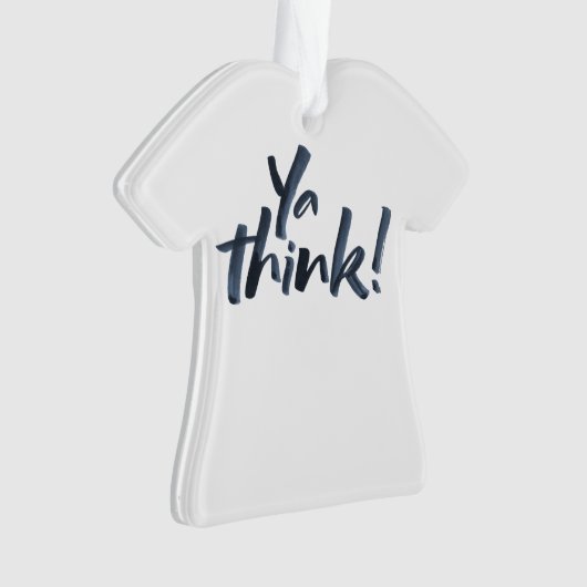 Ja, denk. kerstversiering met T-shirt. Ornament (voorkant)