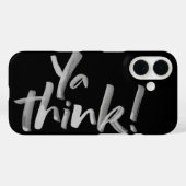 Ja, denk. Saucy Artsy Brush Lettering Calligraphy Case-Mate iPhone Case (Achterkant (horizontaal))