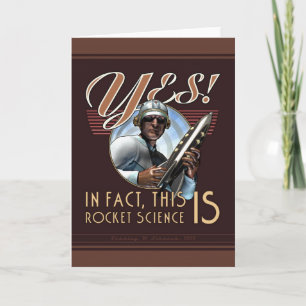 Ja! Dit is het Rocket Science Wenskaart Kaart