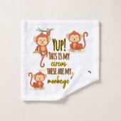 Ja! Dit is mijn Circus Dit zijn mijn vier apen Bad Handdoek (Wasdoekje)