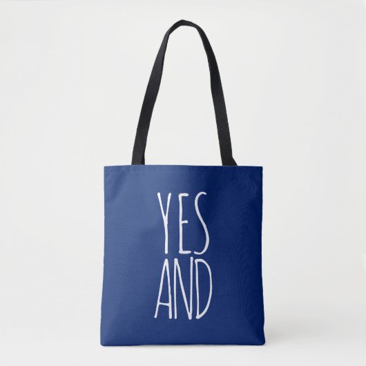 Ja en | CANVAS TAS | Blauw (Voorkant)