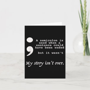 Ja, en kleding Semicolon Suicide Prevention Award Kaart