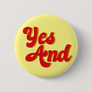 Ja en verbeterde comedy ronde button 5,7 cm