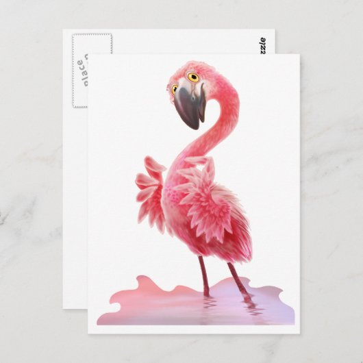 Ja, Flamingo. Briefkaart (Voorkant / Achterkant)