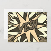 JA Fun Retro Comic Book Pop Art Briefkaart (Voorkant / Achterkant)