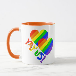 JA! Gay Couples Pride Rainbow Coffee Mok