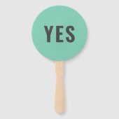 Ja Geen game | Modern pastel roze Handwaaier (Voorkant)