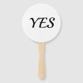 Ja Geen zwart-wit minimalistisch Handwaaier (Voorkant)