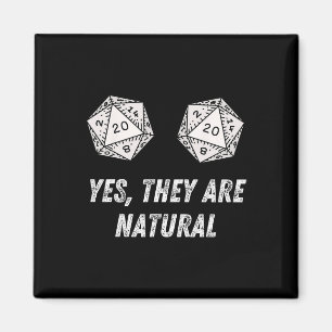 Ja, het zijn natuurlijke D20 20 dobbelstenen Funny Magneet