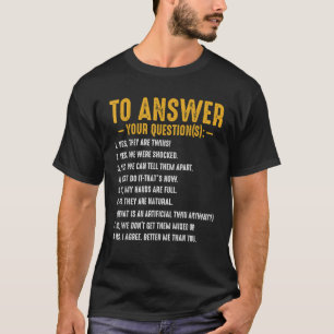 Ja, het zijn tweeling vragen grappige familie oude t-shirt