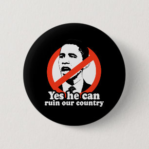JA HIJ KAN ONS LAND RUIMEN RONDE BUTTON 5,7 CM