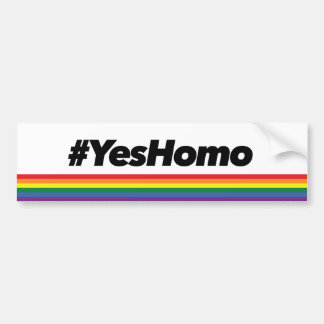 Ja homo. Bumpersticker. Bumpersticker
