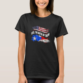 Ja, ik ben allebei Amerikaans en Boricua T-shirt