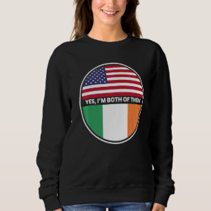 Ja, ik ben beiden de vlag van Usa Ierland Trui
