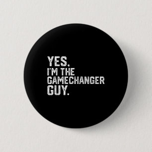 Ja, ik ben de gamechanger kerel Funny honkbal Ronde Button 5,7 Cm