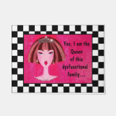 "Ja, ik ben de koningin van deze dysfunctionele fa Deurmat (Voorkant)