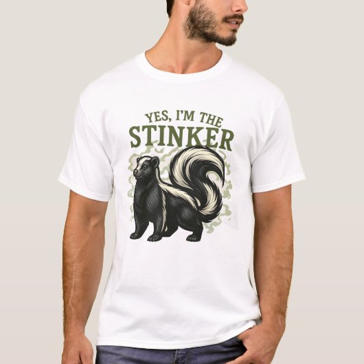 Ja, ik ben de Stinker - Funny Skunk Design T-shirt (Voorkant)