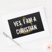 Ja, ik ben een Christelijk Rechthoekige Sticker (Envelop)