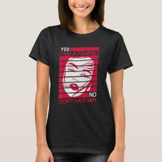 Ja, ik ben een feministe Nee, ik haat Mannen femin T-shirt
