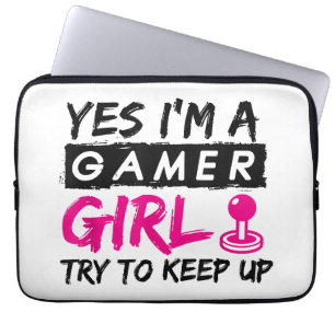 Ja ik ben een Gamer Girl Gaming Girl Laptop Sleeve