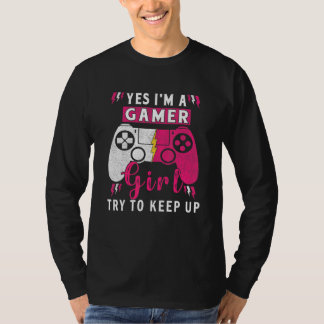 Ja, ik ben een gamer meisje  Gamen Meisjes Tiener  T-shirt