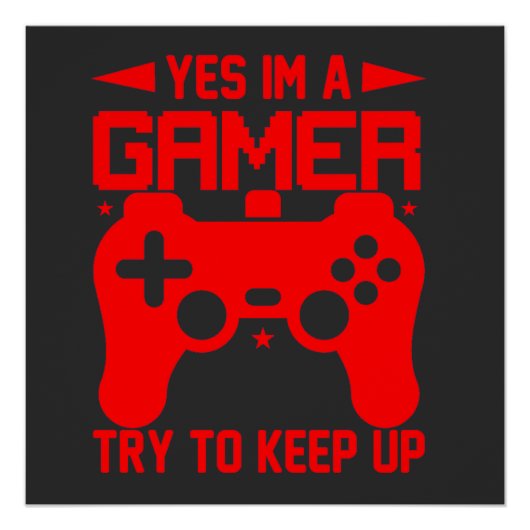 JA, IK BEN EEN GAMER PERFECT POSTER (Voorkant)
