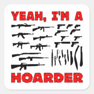 Ja, ik ben een hamster (ik bezit veel & veel Pisto Vierkante Sticker